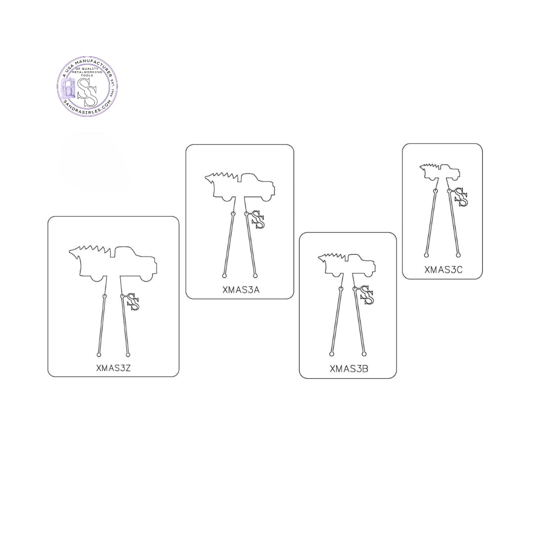 PANCAKE DIE XMAS3 TRUCK/TREE